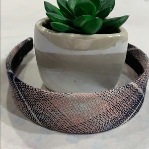 5/$30! MIX & MATCH! Blush & Black Plaid Headband!